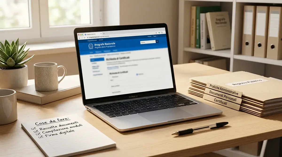 Scrivania con checklist di verifica, registri ufficiali e note su licenze di gioco online